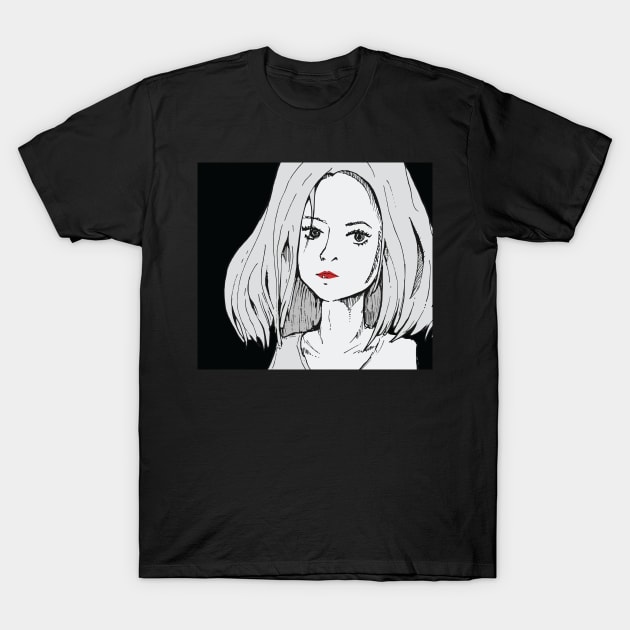Portrait girl T-Shirt by TKDoodle